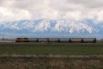 UP SD59MX #9907 is ready to head to Trenton, leading the Cache Valley Local (LCG-41E) at Cache Junction, Utah. April 15, 2022